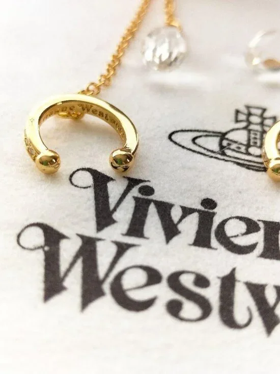 Vivienne Westwood Earrings Pierced HENRIETTE Drop Gold - Picture 5 of 7